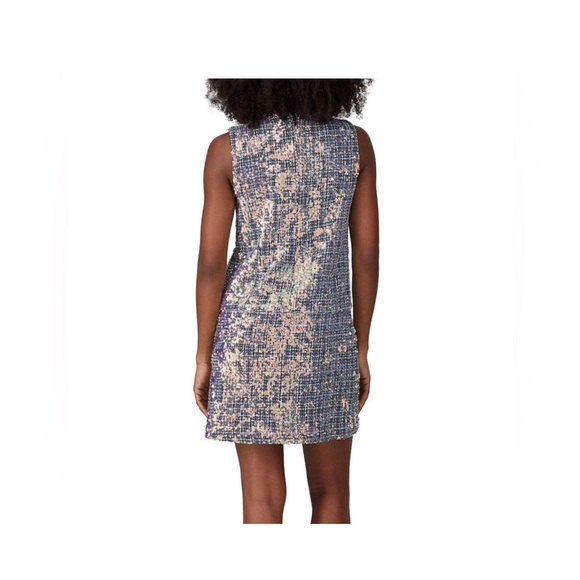 Nicole Miller Collection Sequined Bouclé Shift Dress - Picture 8 of 9